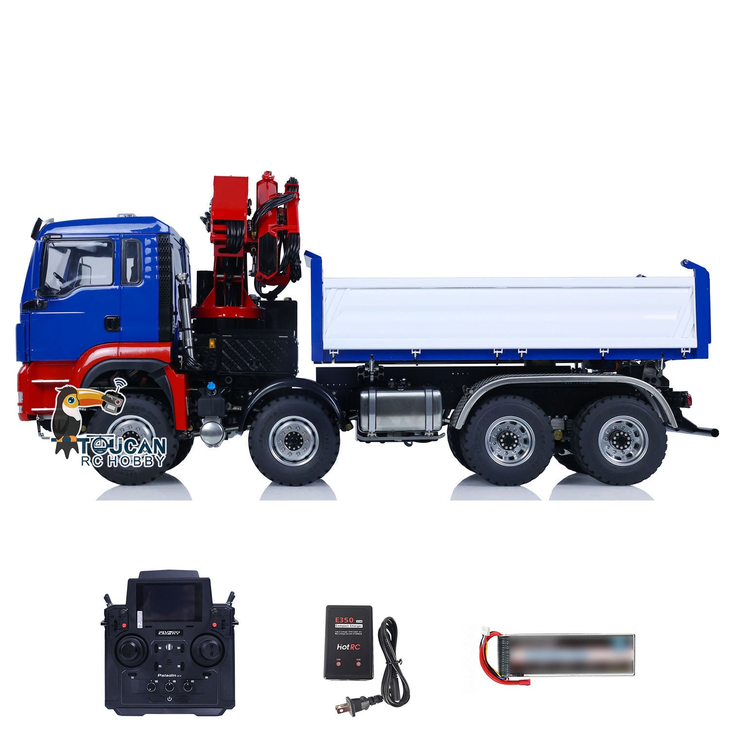 1/14 LESU 8X8 RC Hydraulic Crane Dump Truck - Remote Control Construction Vehicle with Ready-to-Run Tipper & Painted Body - DIY Hobby Model for Kids & Adults - Perfect for Construction Play, Collecting & STEM Learning