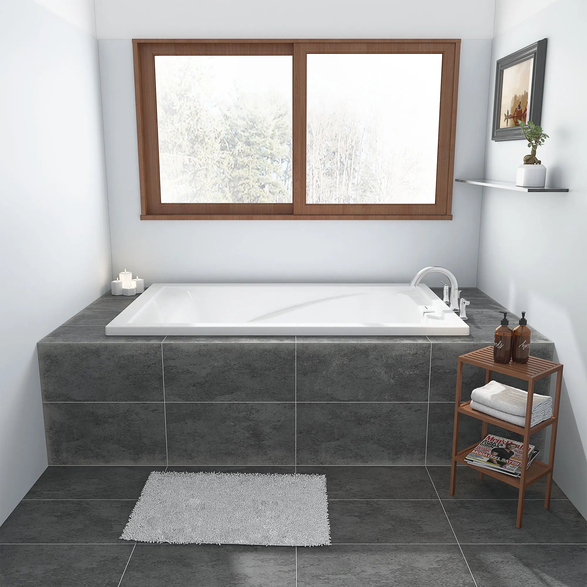Evolution® 60 x 32 Inch Deep Soak® Drop-In Bathtub - Luxurious Freestanding Soaking Tub for Spa-Like Relaxation at Home