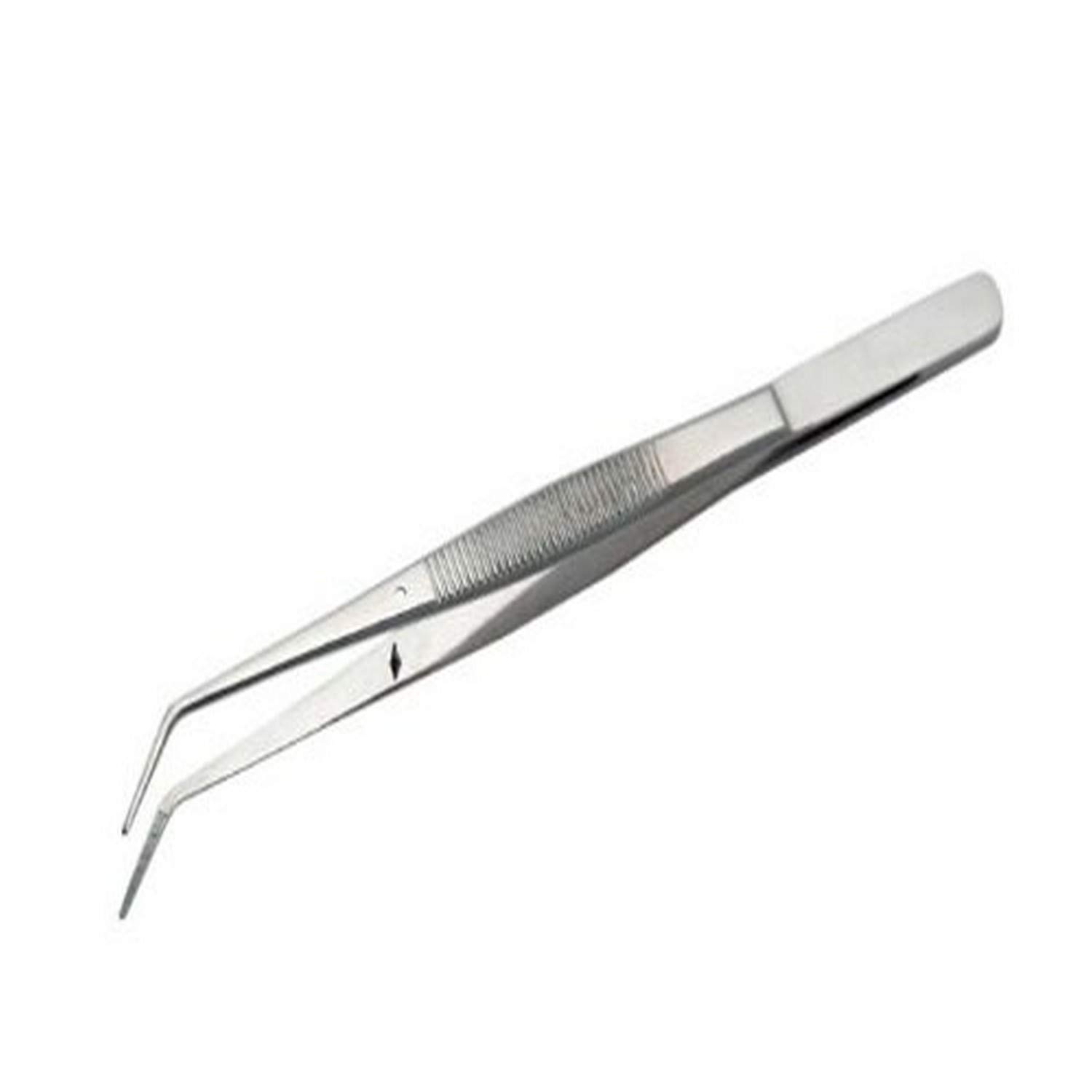 SZCO Supplies Premium Stainless Steel College Tweezers - Silver Finish for Precision Makeup, First Aid & Crafting - Ideal for Students, Professionals & DIY Enthusiasts