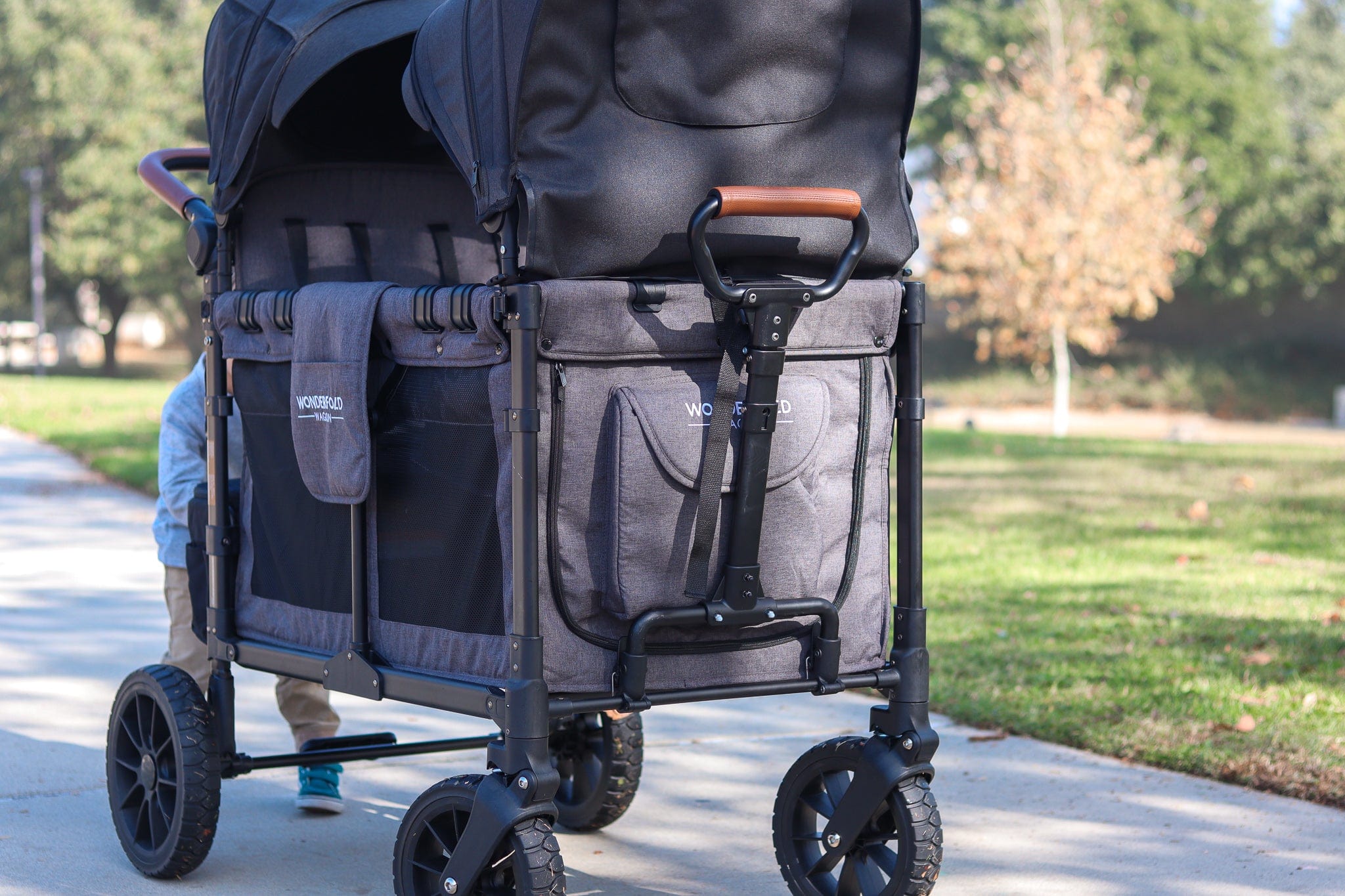 Wonderfold Wagon W Series Stroller Wagon with Optional Pull Handle - Perfect for Family Outings, Beach Trips, and Shopping