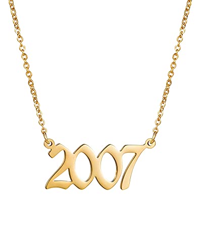 Year Necklace Gold-2007