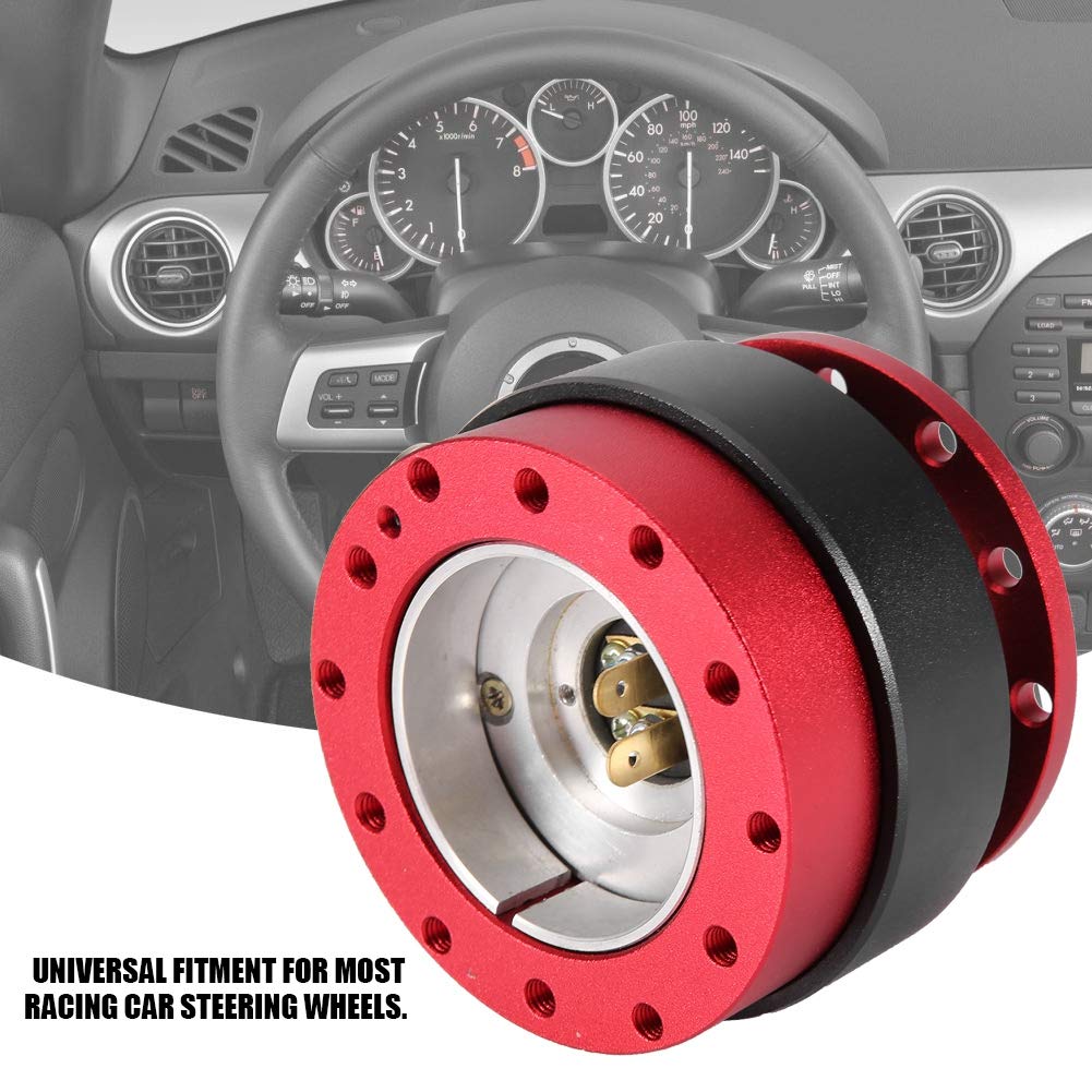 Universal Racing Steering Wheel Quick Release Hub Adapter Kit with Button Ball - Compatible with Most Cars - Perfect for Drifting, Racing & Simulator Setups