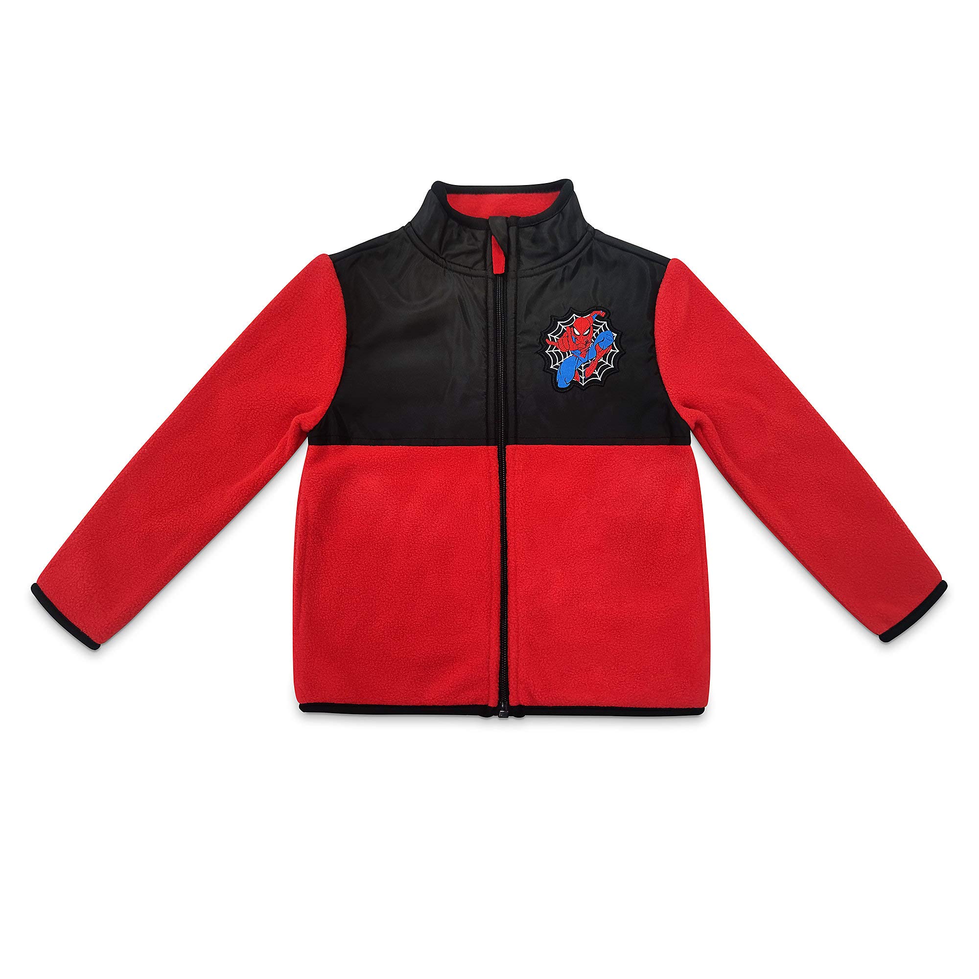 Marvel Spider-Man Fleece Jacket for Boys - Superhero Costume & Warm Winter Outerwear - Perfect for Halloween, Cosplay, and Cold Weather Adventures