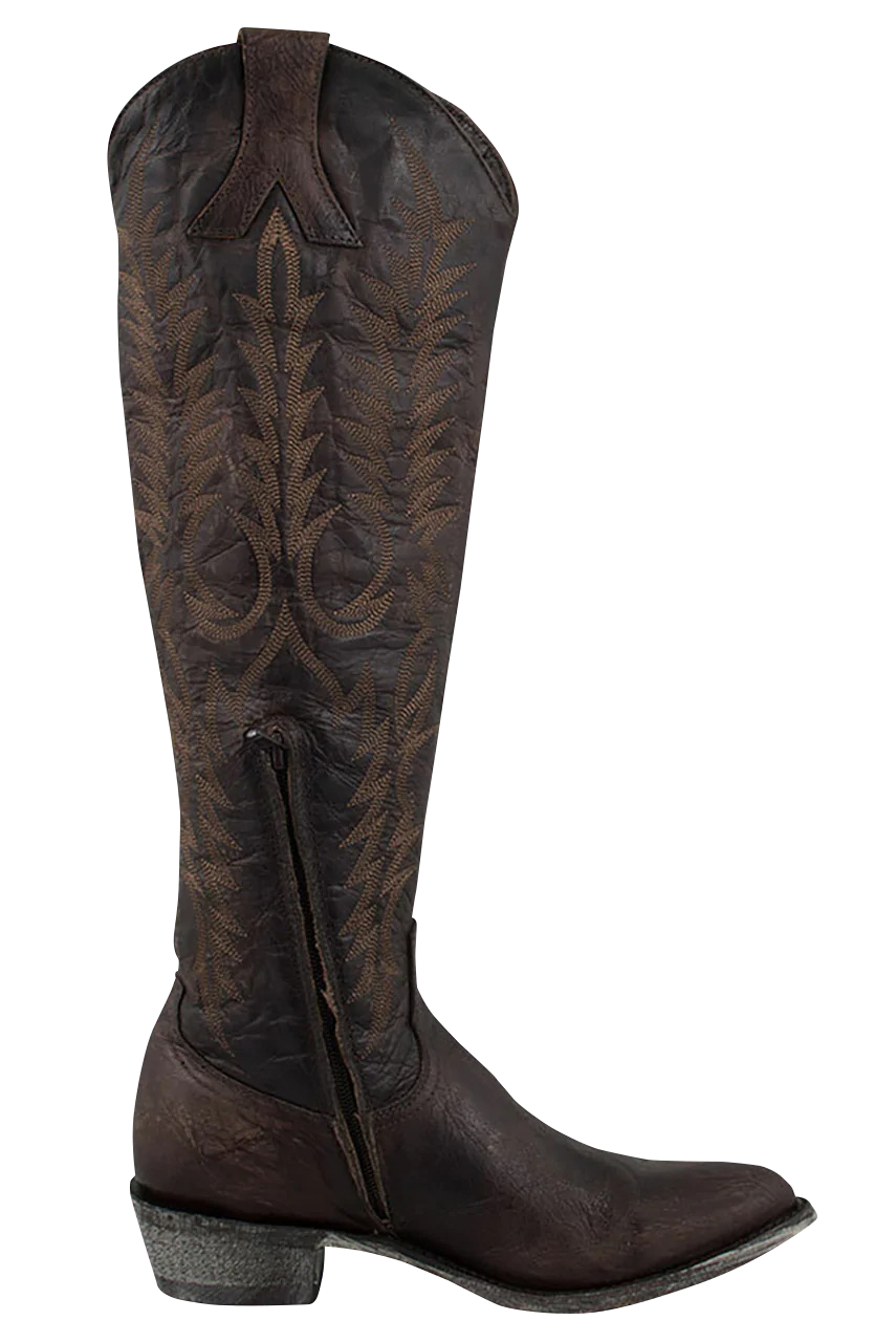 Old Gringo Women's Mayra Razz Cowgirl Boots - Genuine Leather Western Boots with Embroidery in Chocolate Brown | Perfect for Country Dancing, Rodeos & Western Fashion
