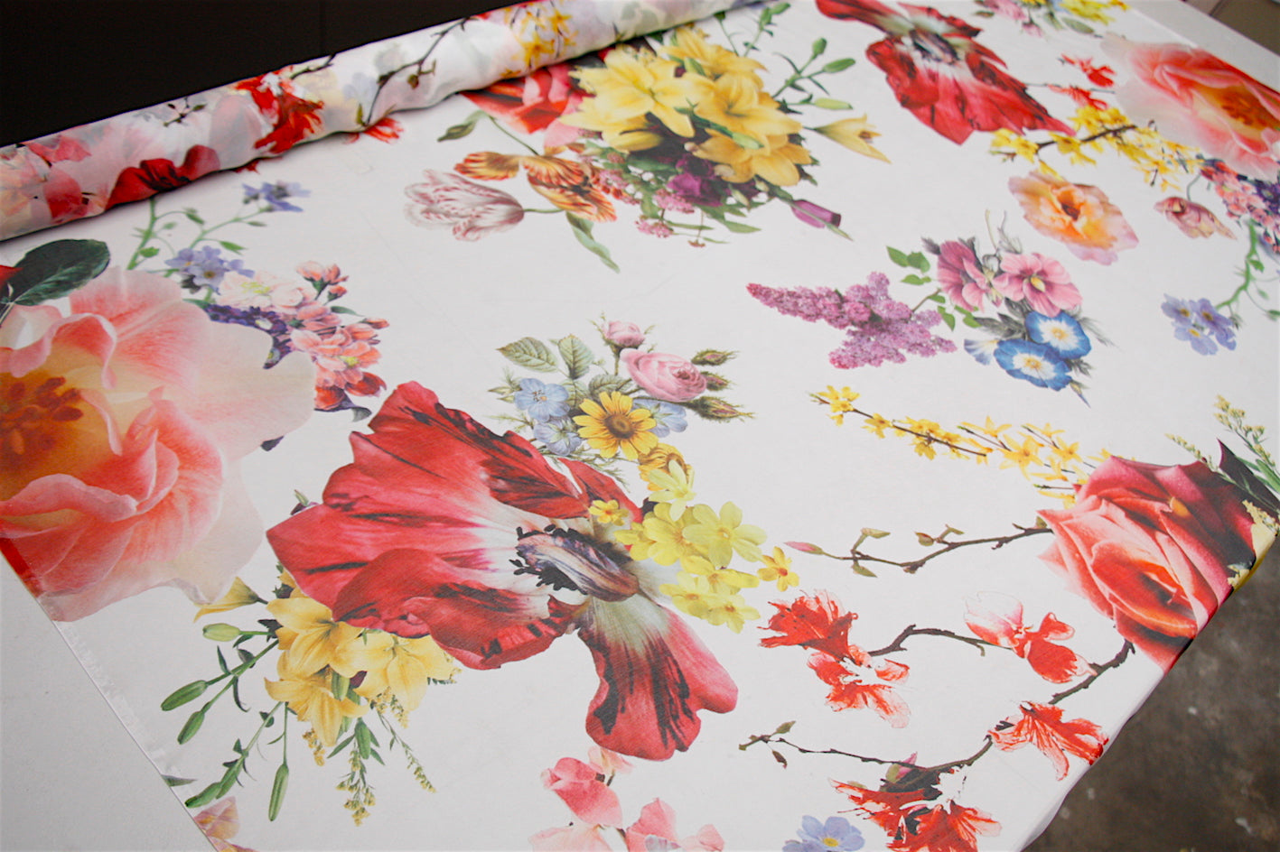 Art Of Bloom Chiffon Scarf - Lightweight Floral Print Shawl for Women - Perfect for Spring Outfits, Beach Cover-Ups & Evening Elegance