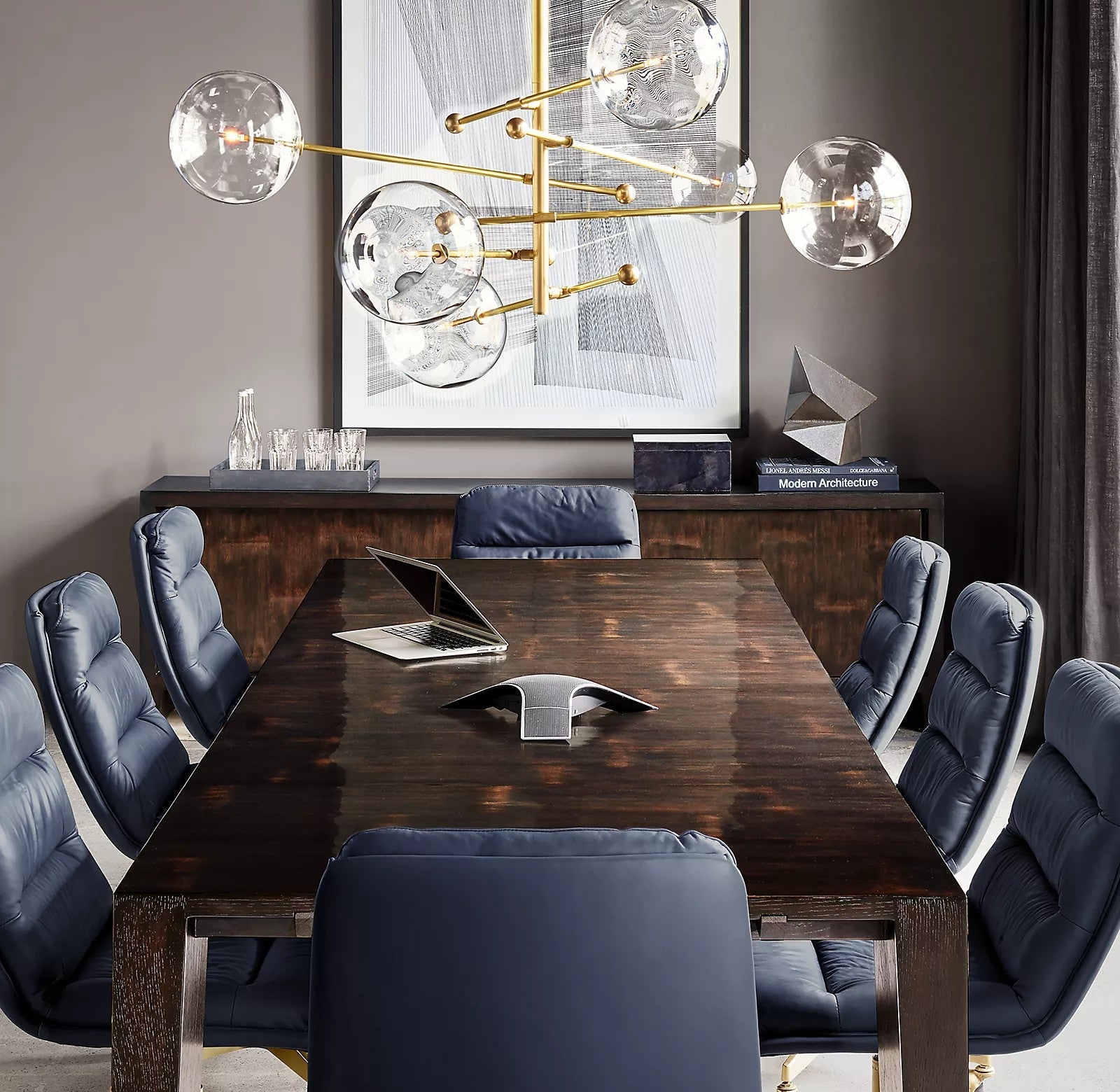 Elegant Glass Globe Chandelier - Modern Crystal Ceiling Light Fixture for Dining Room, Living Room & Bedroom Decor