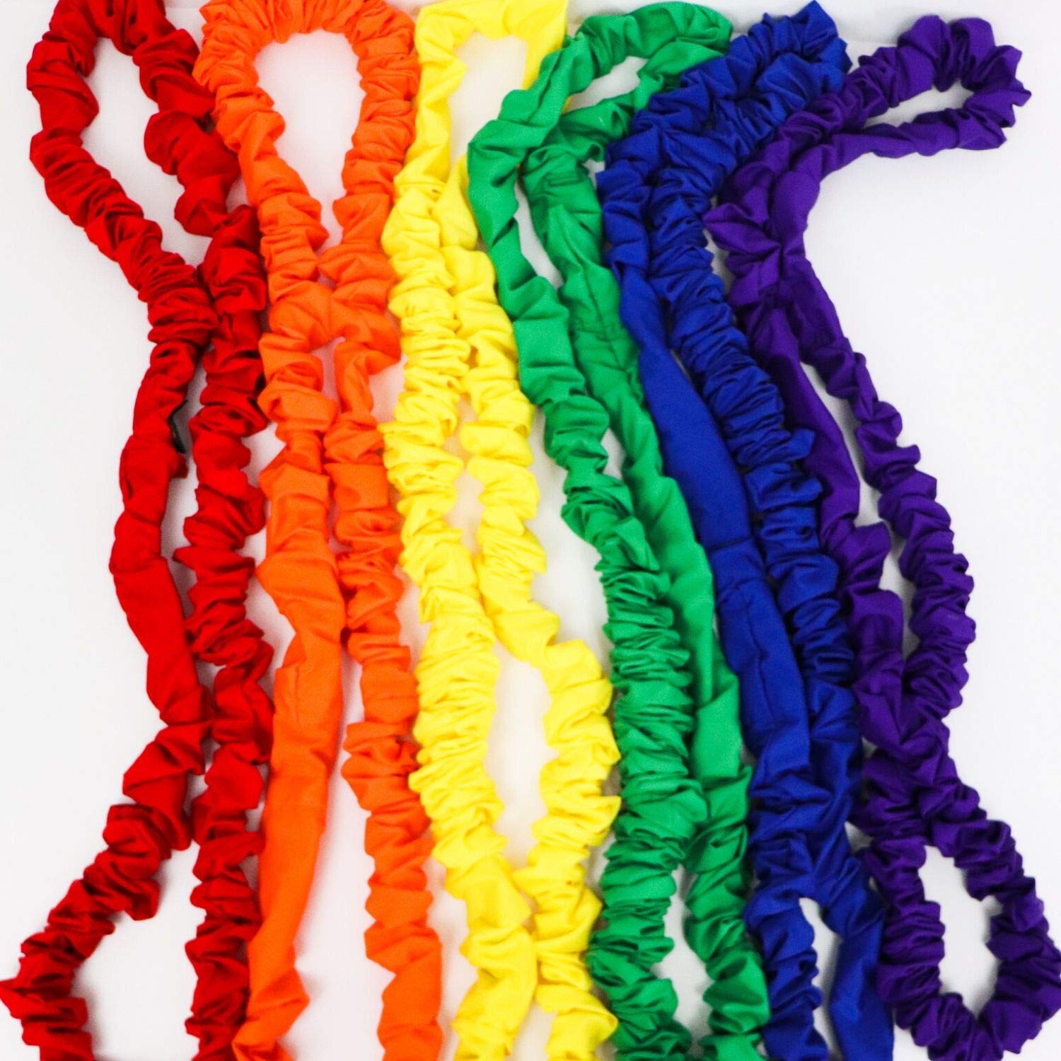 Stretchy Band Set of 6 - Premium Elastic Movement Bands for Group Activities & Team Building - Made in USA - Perfect for Classroom Exercises, Yoga, Dance Therapy and Kids' Play