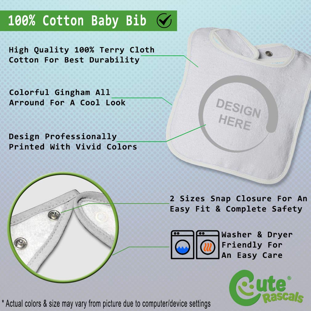 Soft Cotton Baby Bibs & Burp Cloths Set - Painter Costume Brush & Roller Included - Unisex White Design for Toddler Boys & Girls | Perfect for Feeding, Painting Playtime & Messy Activities