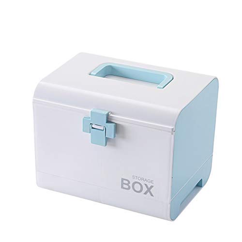 CHUNSHENN Multi-Layer First Aid Kit - Portable Medical Emergency Box with Plastic Storage Organizer for Home, Office, Nurse Station & Travel (Green) - Perfect for Emergencies, Camping & Workplace Safety