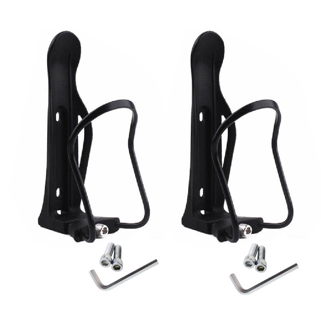 **Adjustable Water Bottle Holder for Road & Mountain Bikes - Secure Screw-On Design (2 Pack, Black) - Perfect for Cycling, Hiking & Outdoor Adventures**