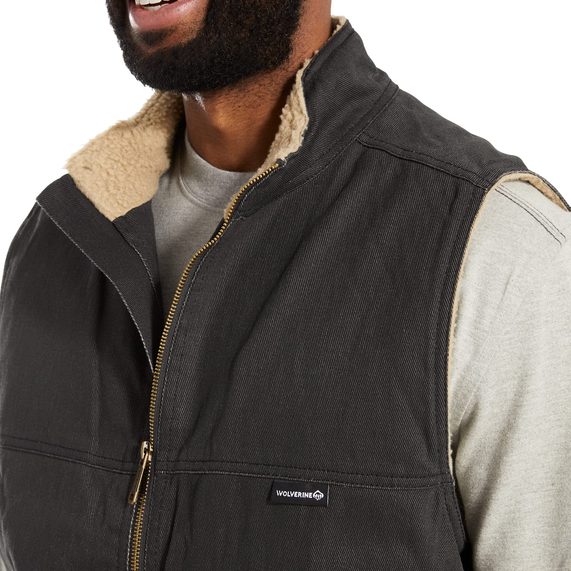Wolverine Men's Upland Sherpa Lined Vest - Warm Fleece Hunting Jacket for Outdoor Activities & Winter Camping