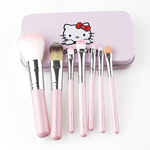 DATNASAYAD 6155 Professional 7-Piece Pink Makeup Brush Set with Beauty Blender Sponge - Complete Makeup Kit for Women & Girls (9-Piece Set) | Perfect for Everyday Makeup, Travel & Professional Use