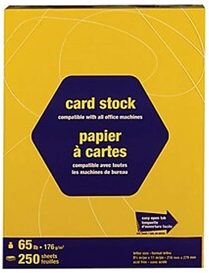 Premium 65 lb Cardstock Paper - 8.5 x 11 Inches, Bright Yellow, 250 Sheets - Perfect for Scrapbooking, Invitations, and DIY Craft Projects
