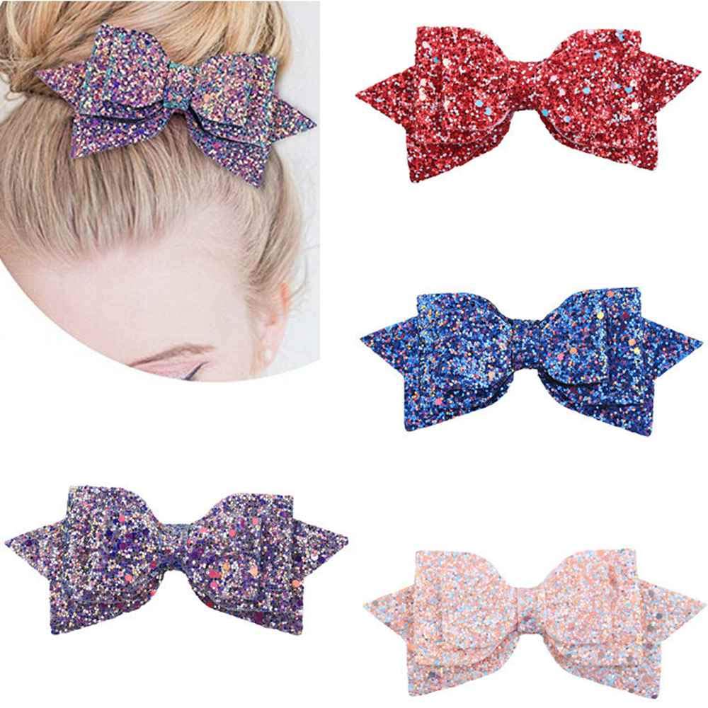 DCUTERQ Glitter Baby Hair Bows Clips - Alligator Barrettes for Girls, Toddlers & Kids | Hair Accessories for Parties, Photos & Everyday Wear