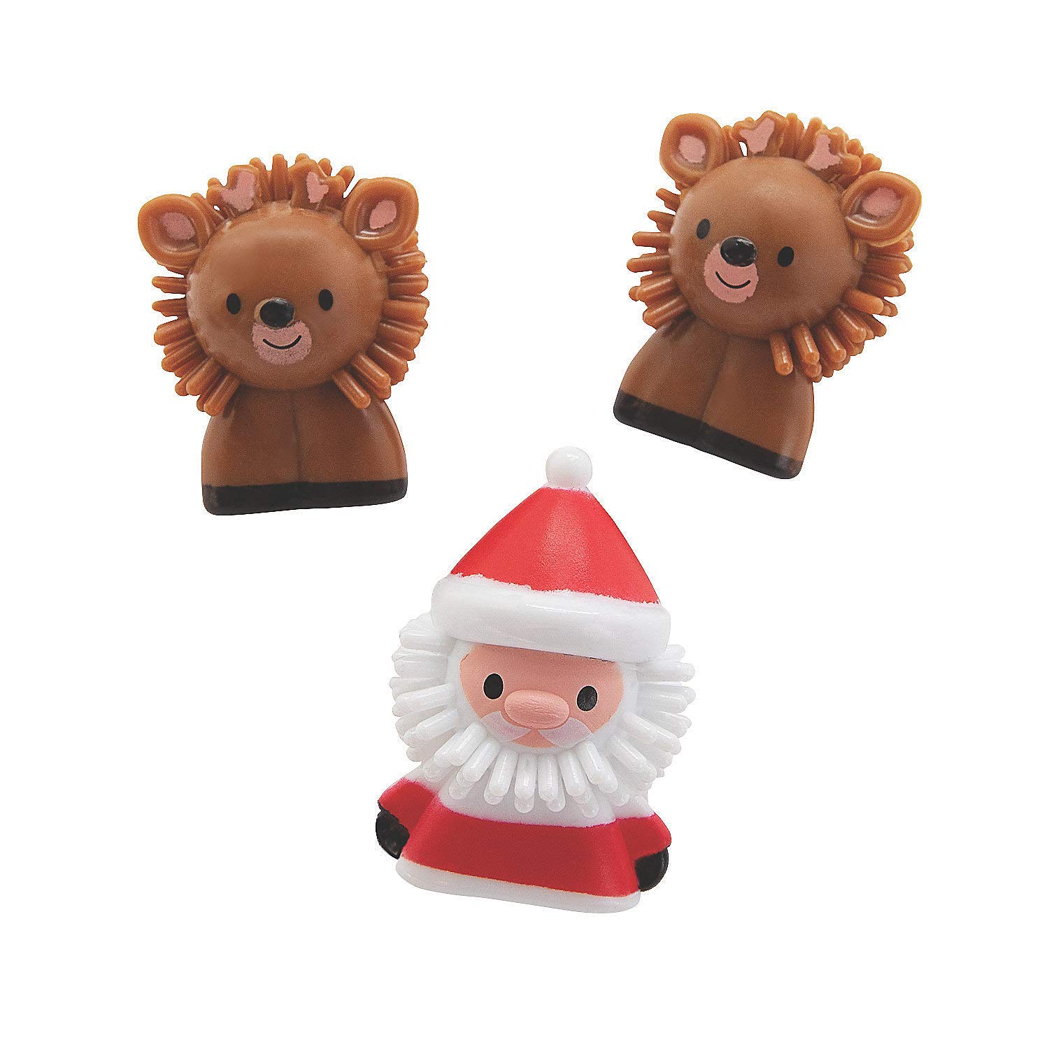 12-Piece Christmas Porcupine Character Toys Set - Fun Holiday Decorations for Kids & Festive Party Favors