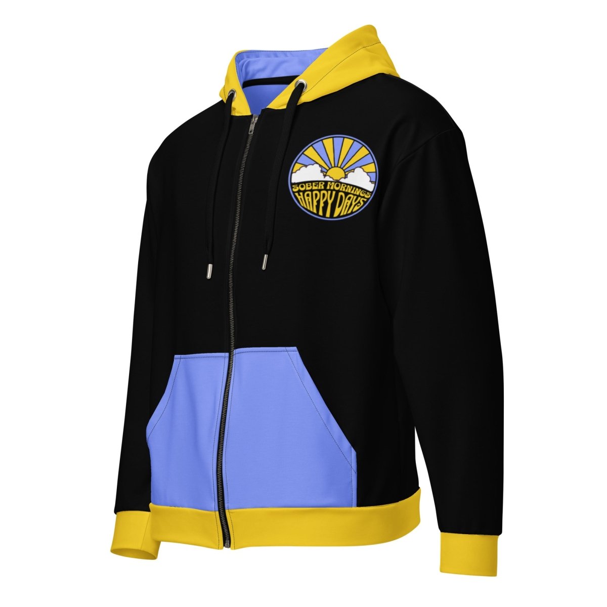 Unisex Zip Hoodie for Sober Mornings & Happy Days | Comfortable Casual Wear for Everyday Outfits & Relaxation