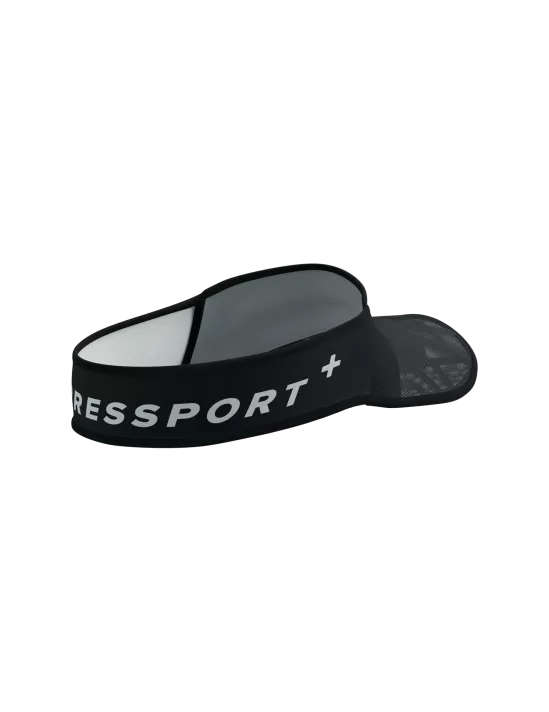 Compressport Spiderweb Ultralight Visor Hat - Black & White for Running, Cycling & Outdoor Sports