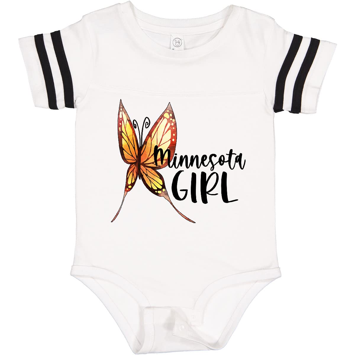 Inktastic Minnesota Girl Butterfly Baby Bodysuit - Cute Butterfly Print Onesie for Infants & Toddlers - Perfect for Playdates, Family Photos & Everyday Wear