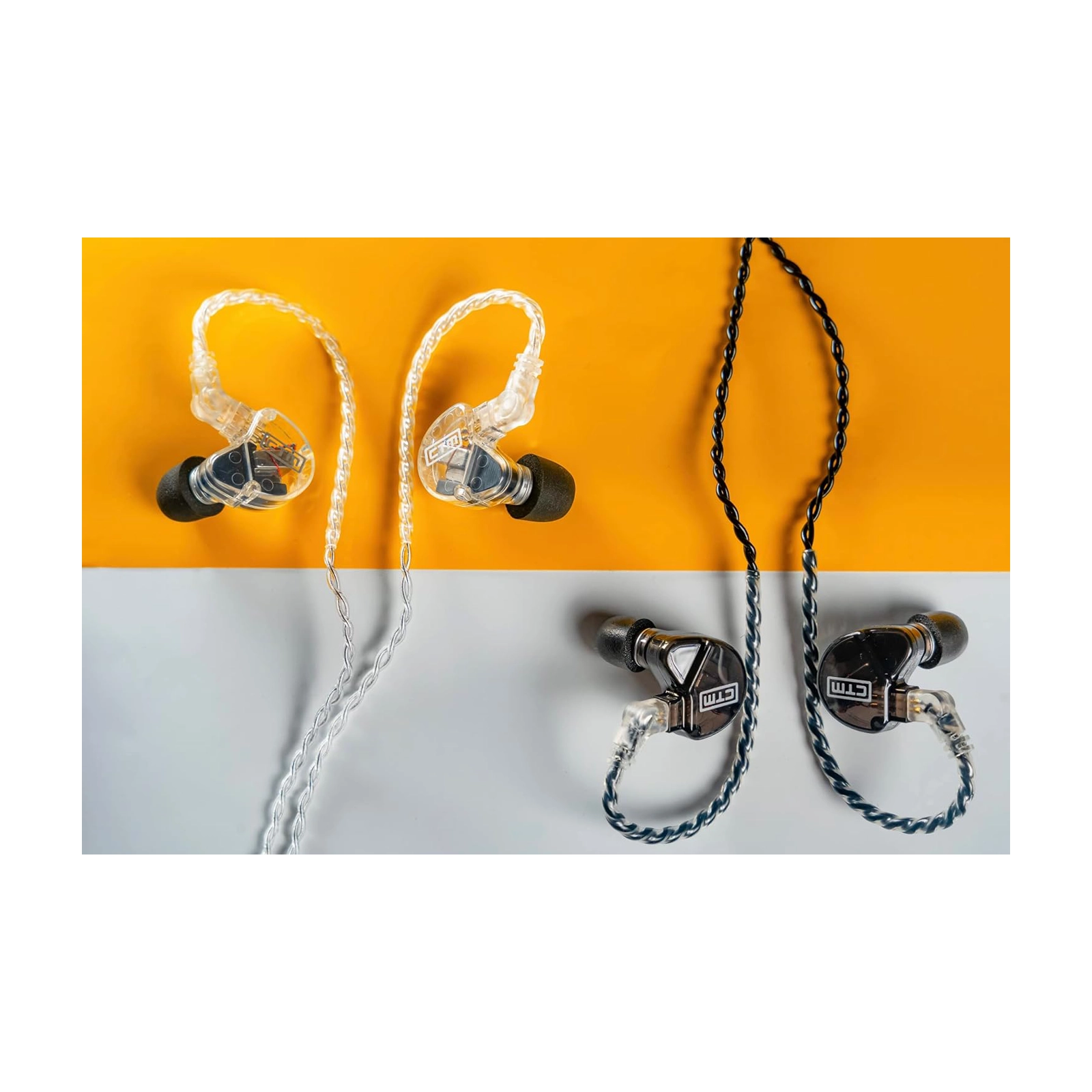 CTM CE220 Dual Driver In-Ear Monitor Headphones - High Fidelity Sound for Musicians, Audiophiles & Gaming - Perfect for Live Performances, Studio Recording & Travel