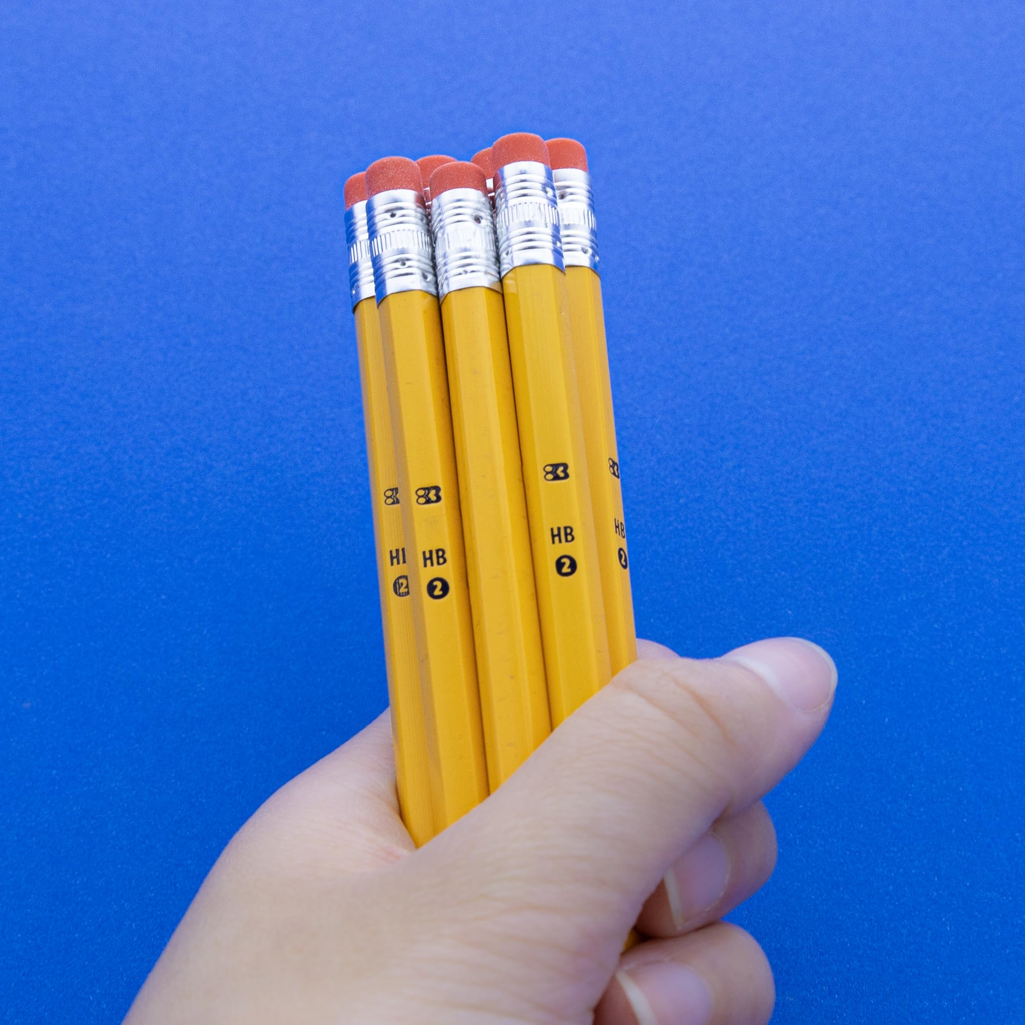BAZIC #2 HB Pencils Bulk, 24-Packs (288 Pencils Total) - Pre-Sharpened Wooden School Pencils with Latex-Free Erasers for Exams, Office & Classroom Use - Perfect for Standardized Testing, Writing & Sketching