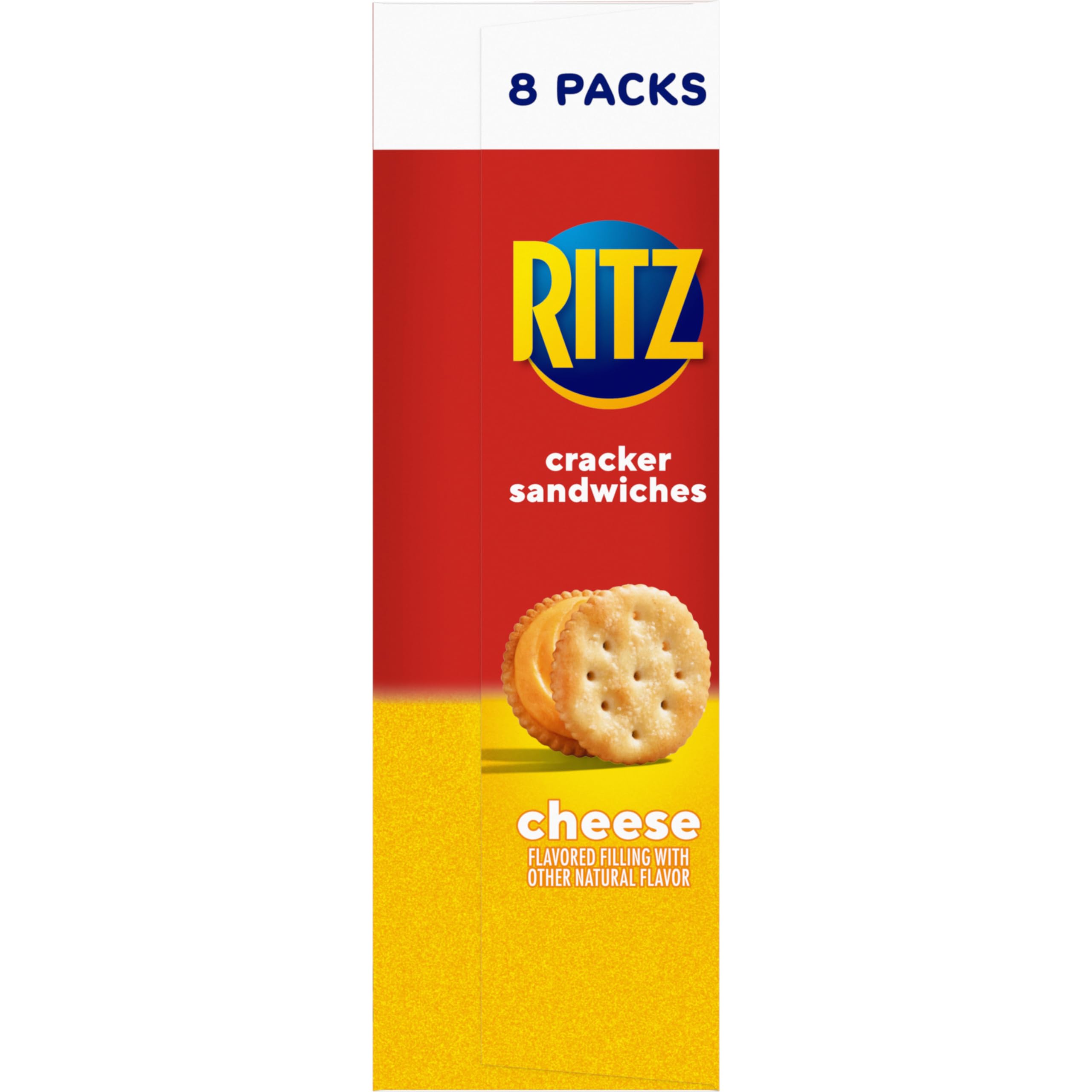 RITZ Cheese Sandwich Crackers - 112 Individually Wrapped Snack Packs (14 Boxes, 6 Crackers Each) - Perfect for School Lunches, Office Snacks & On-the-Go Treats