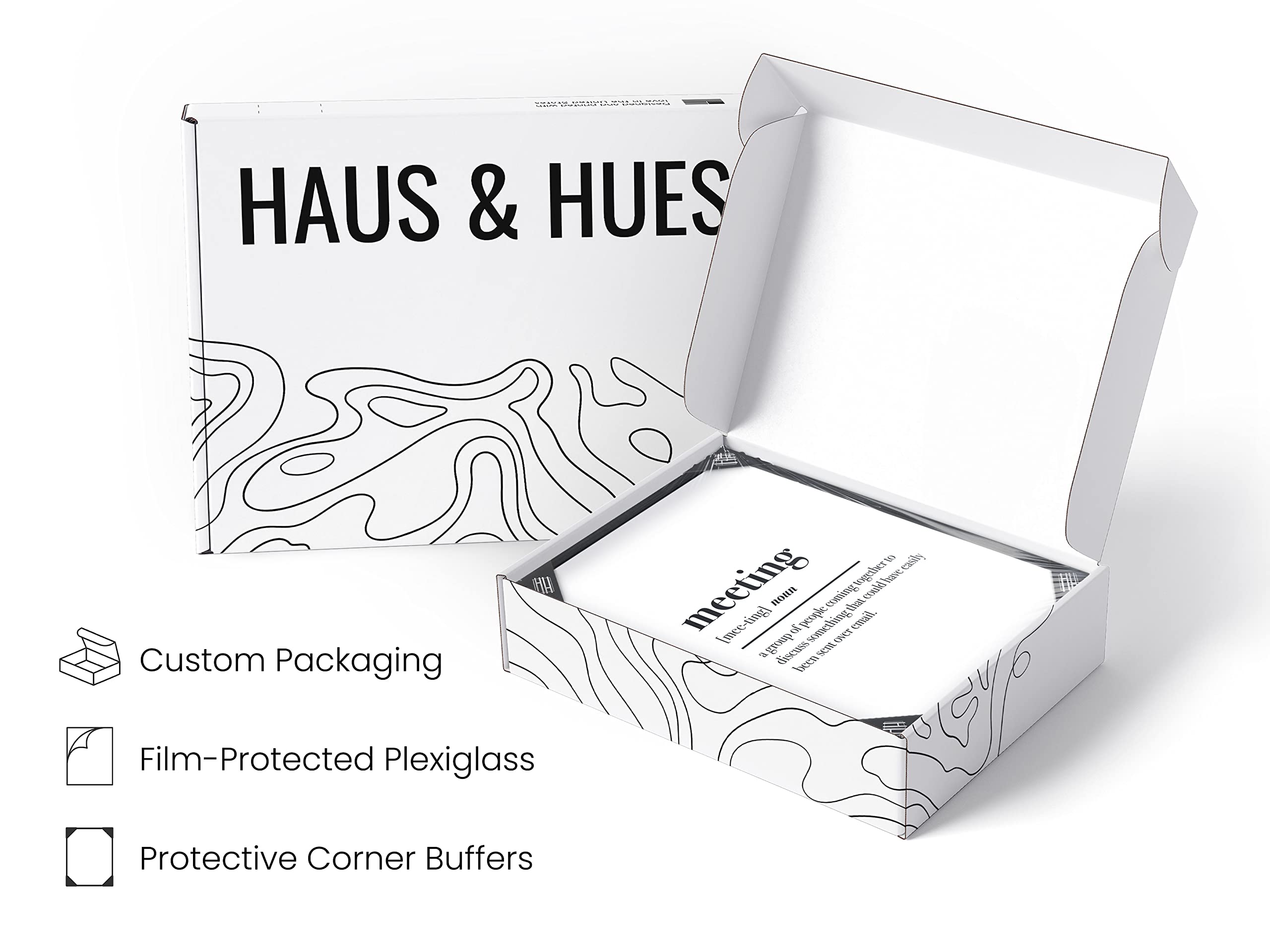 HAUS AND HUES Funny Office Wall Art - 12x16 Home & Cubicle Decor for Work