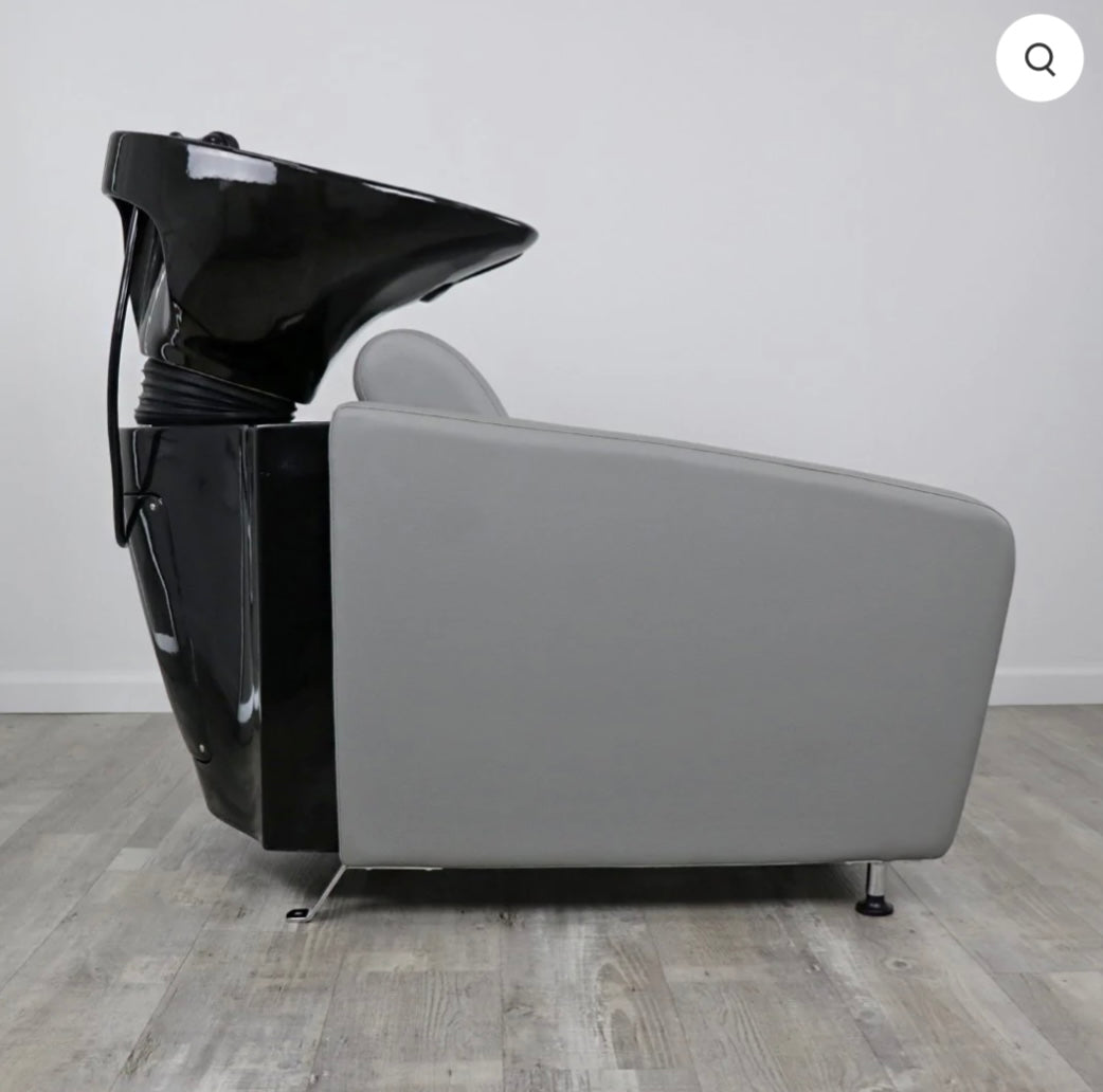 Professional Gravity Shampoo Bowl and Chair Set - Salon Quality Hair Washing Station with Adjustable Height for Barbers & Stylists - Perfect for Home Salons, Barber Shops & Mobile Hair Services