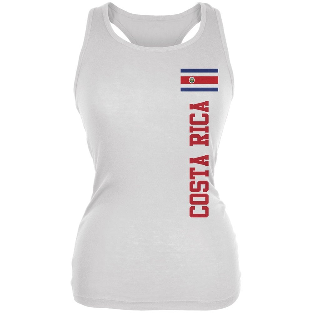 Costa Rica World Cup White Soft Juniors Tank Top - Small - Perfect for Soccer Games, Fan Events & Casual Wear