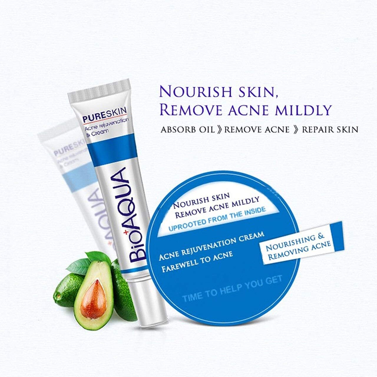 AquaBioaqua Acne Treatment Cream - Pimple & Scar Removal for Clear Skin | Face Care