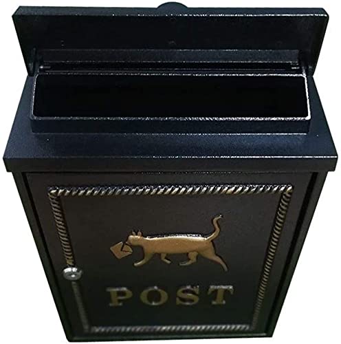 Lockable Outdoor Mailbox - Galvanized Metal, Waterproof & Rust Resistant Letter Box for House & Office - Modern Large Capacity Design - Perfect for Porch, Garden & Driveway Installation