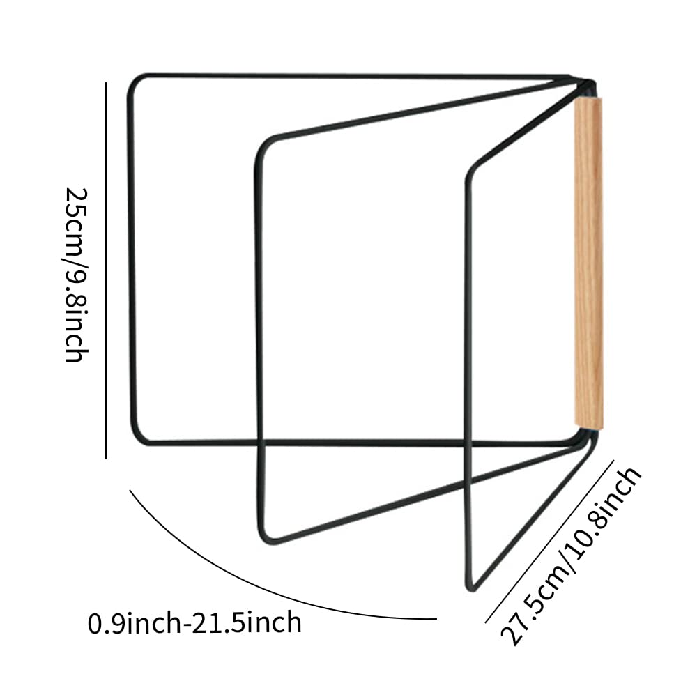 **Wooden Dishcloth Drying Rack - 3-Arm Foldable Kitchen & Bathroom Towel Holder for Dish Rags, Hand Towels | Space-Saving Storage for Small Kitchens, RVs & Apartments**