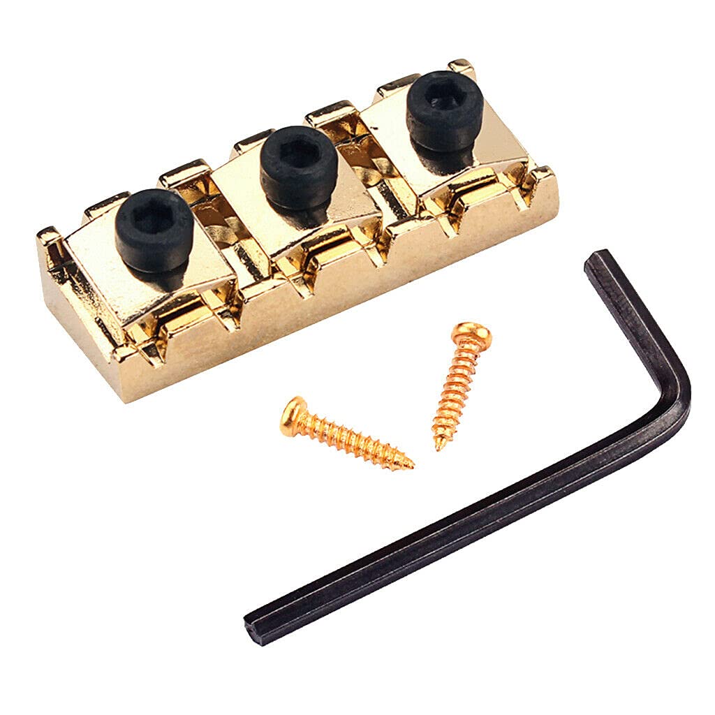 42mm Zinc Alloy Guitar Locking Nut String Lock - Premium Replacement Guitar Parts & Accessories for Electric Guitars - Perfect for String Tuning Stability & Professional Guitar Maintenance