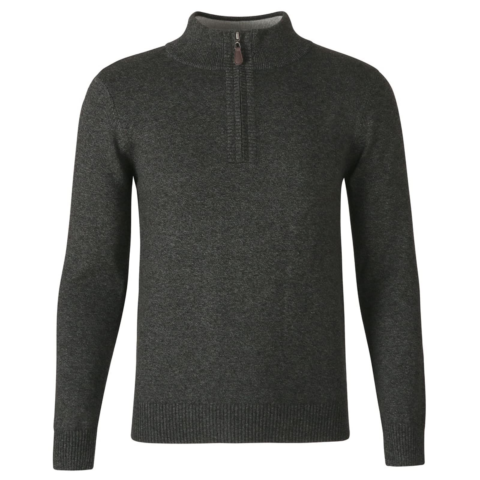 Men's Solid Color Quarter Zip Pullover Sweater - Classic Office Wear for Business Casual & Layering