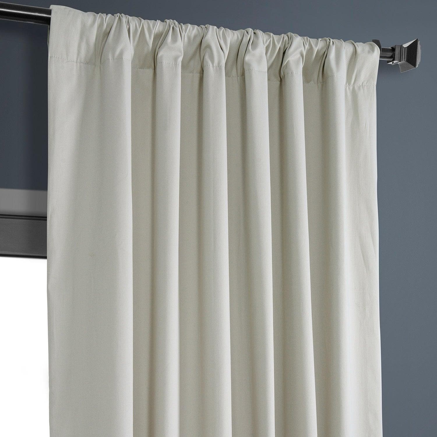 Premium Light Greige Solid Cotton Blackout Curtains for Hotels & Home - Noise Reducing, Thermal Insulated, Room Darkening for Bedroom, Living Room & Nursery