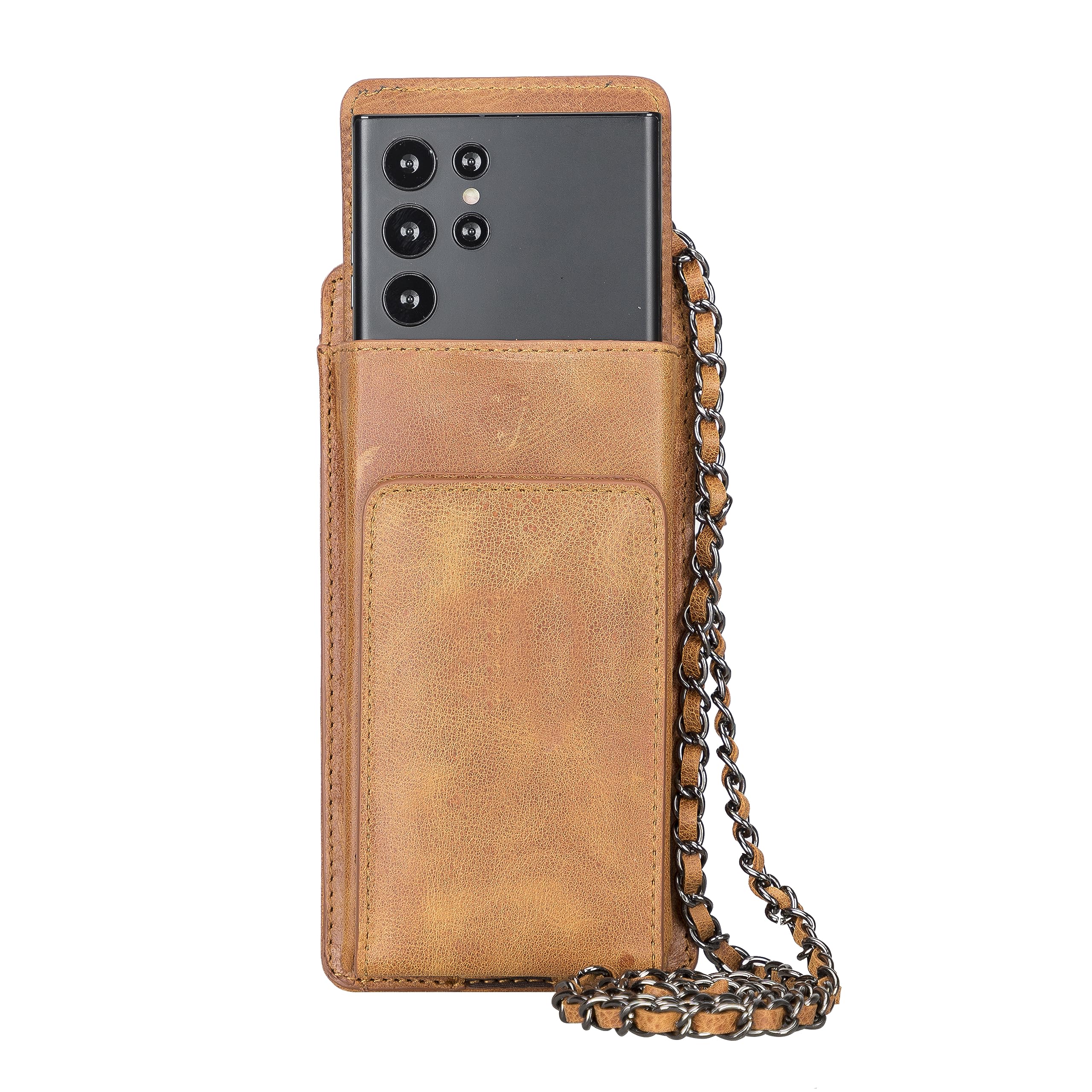 VENOULT Crossbody Wallet for iPhone 15 Pro MAX/14 Pro/13 Pro MAX - Women's Zippered Shoulder Bag with Card Holder & Chain Strap (Fits Phones up to 6.9