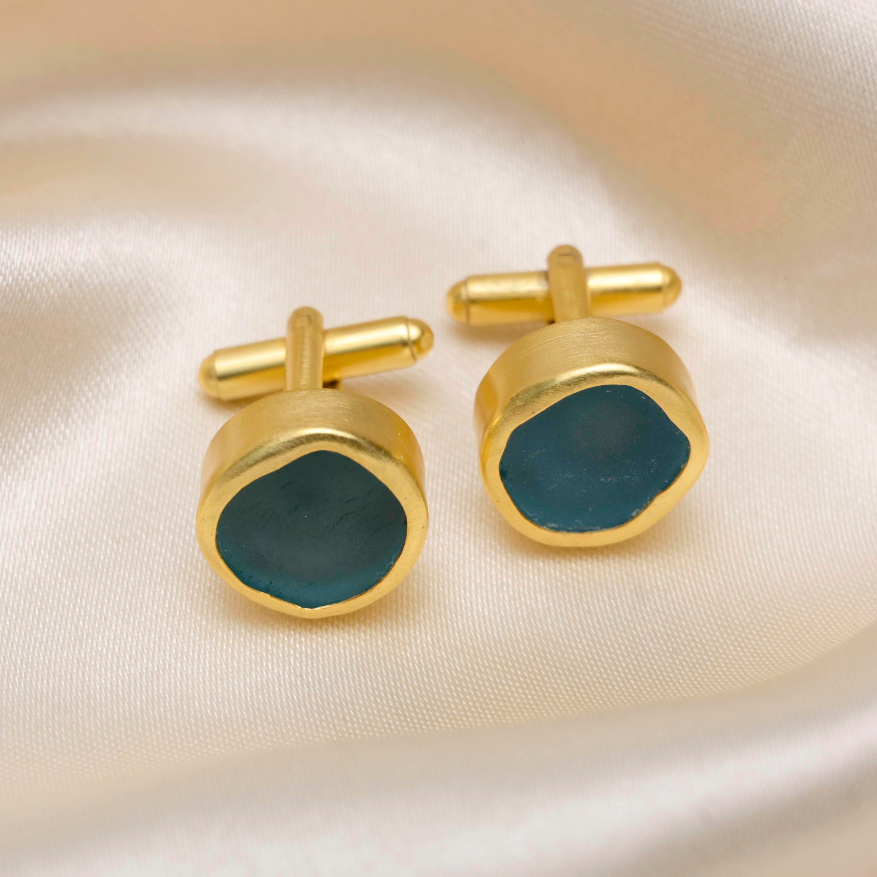 Elegant Blue Topaz Cufflinks for Men - Perfect for Weddings, Business & Formal Events | Premium Stainless Steel Dress Shirt Accessories