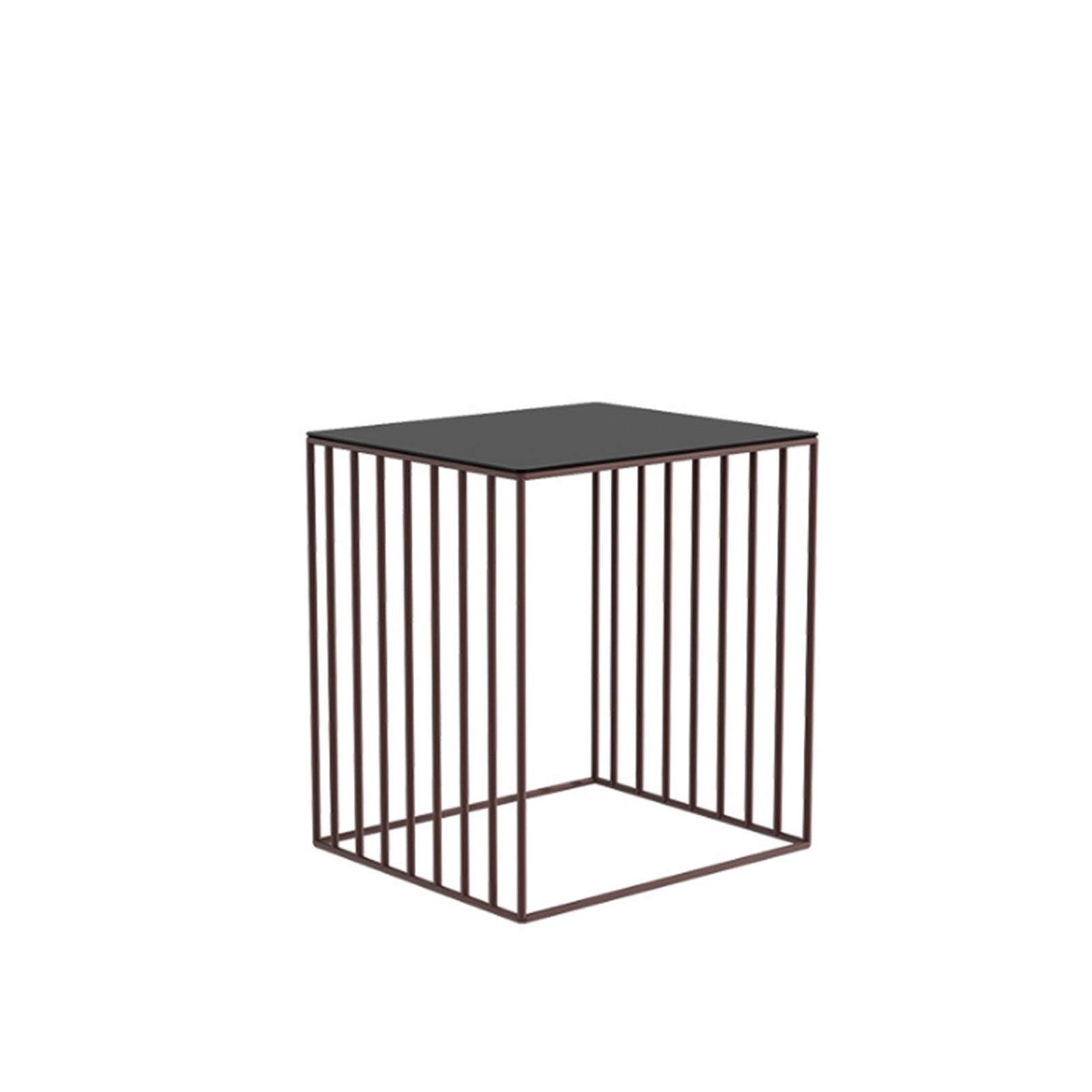 LICHUAN Narrow Nightstand - Bronze Bedside Table, End Table, Tea Desk for Bedroom & Living Room | Perfect for Small Spaces, Reading Nook, Coffee Station & Home Decor