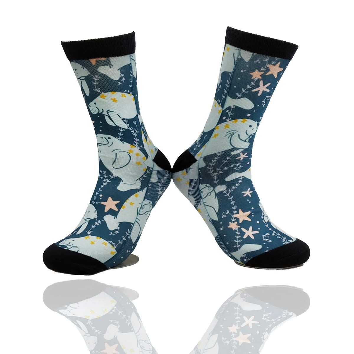 YISHOW Funny Crazy Novelty Crew Socks for Men & Women - Cool Comfortable Cotton Socks for Daily Wear, Gifts, and Costume Parties