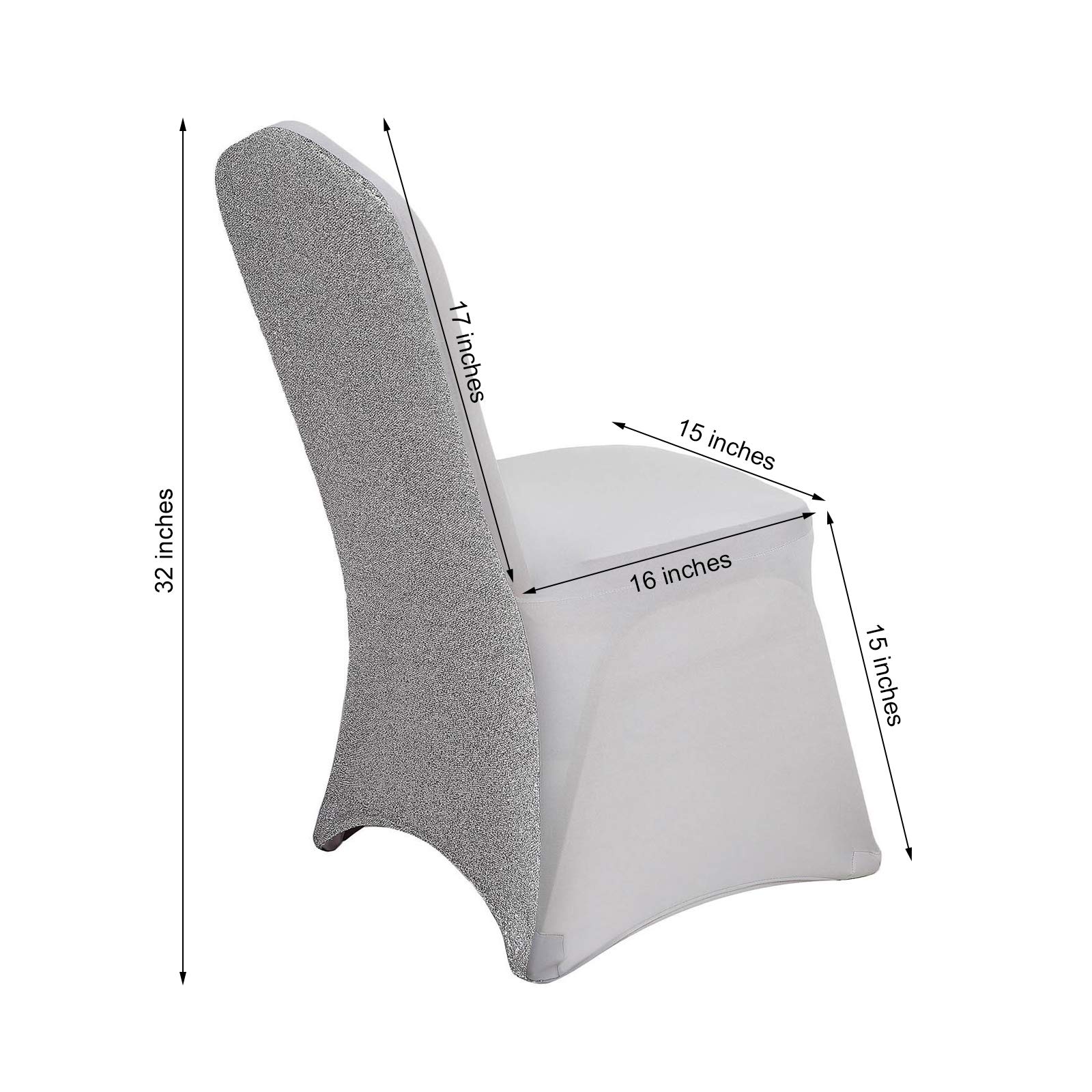 10 Pack White Spandex Stretchable Banquet Chair Covers - Elastic Slipcovers for Wedding, Party, Reception Decor - Perfect for Indoor & Outdoor Events, Bridal Showers, and Formal Gatherings