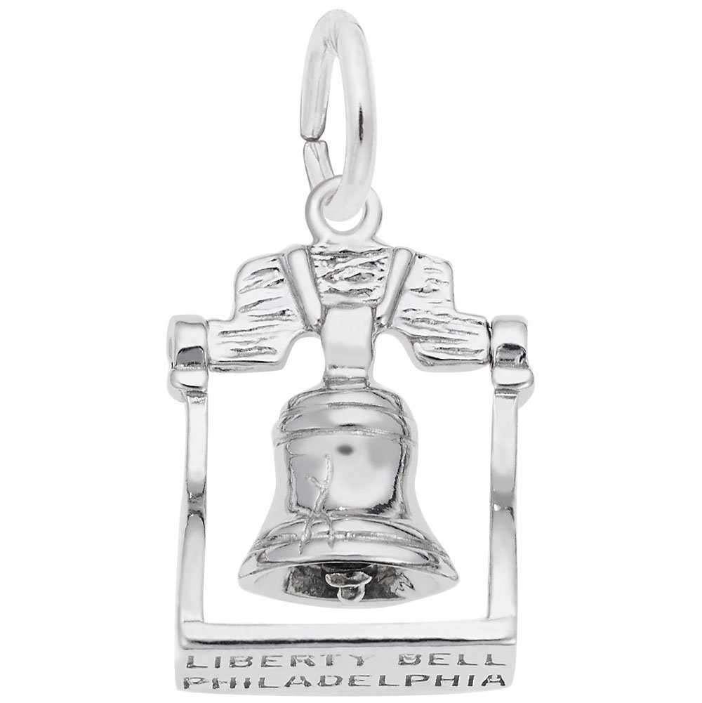 Liberty Bell Charm Pendant - Sterling Silver & Gold Plated Jewelry for Bracelets & Necklaces - Perfect for 4th of July, Independence Day & Patriotic Gifts