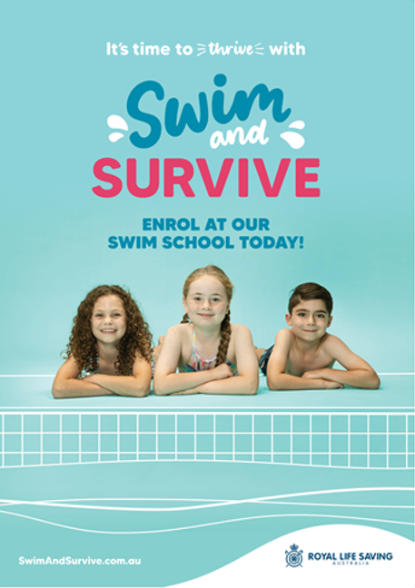 Swim and Survive Educational Posters - Water Safety & Swimming Techniques for Kids & Adults - Perfect for Pools, Beaches & Swim Lessons