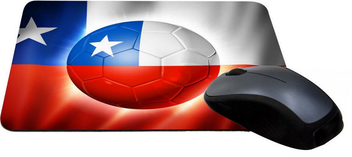 Brazil World Cup 2014 Chile Team Soccer Flag Design Gaming Mouse Pad - Non-Slip Rubber Base for PC/Laptop/Desktop - Perfect for Gaming, Office & Home Use (MPSQ-RK-44263)