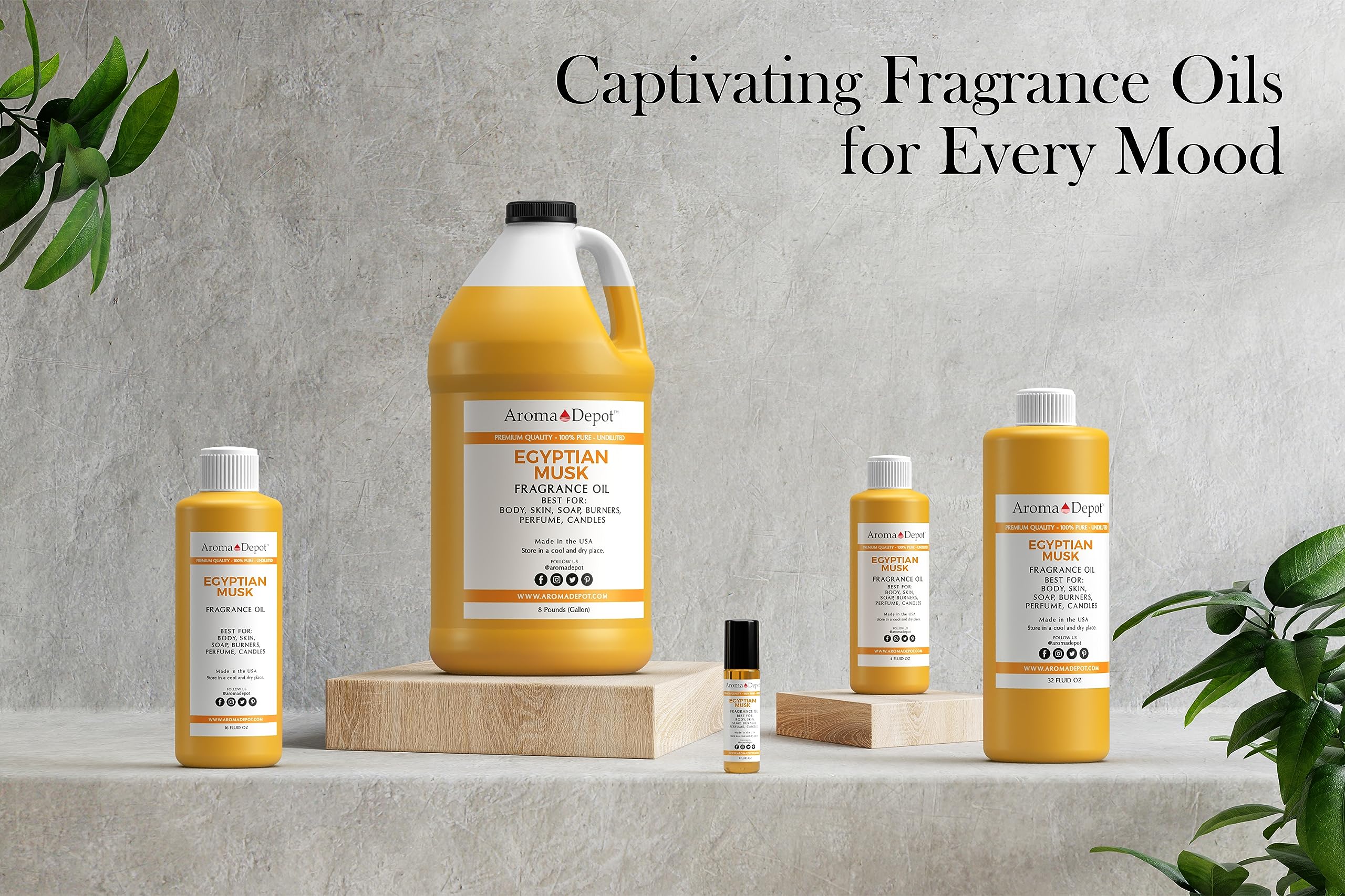 Premium Egyptian Musk Perfume & Body Oil - 100% Pure Uncut Fragrance Oil in 7 Sizes (32oz/960ml Plastic Bottle) for Women & Men - Long Lasting Musk Scent for Daily Wear, Romantic Dates & Special Occasions