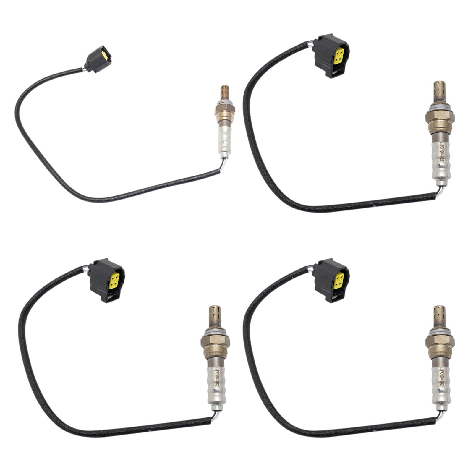 4-Piece O2 Oxygen Sensor Set Upstream & Downstream Compatible with Chrysler Dodge Jeep - Improve Engine Performance & Fuel Efficiency for Smooth Driving