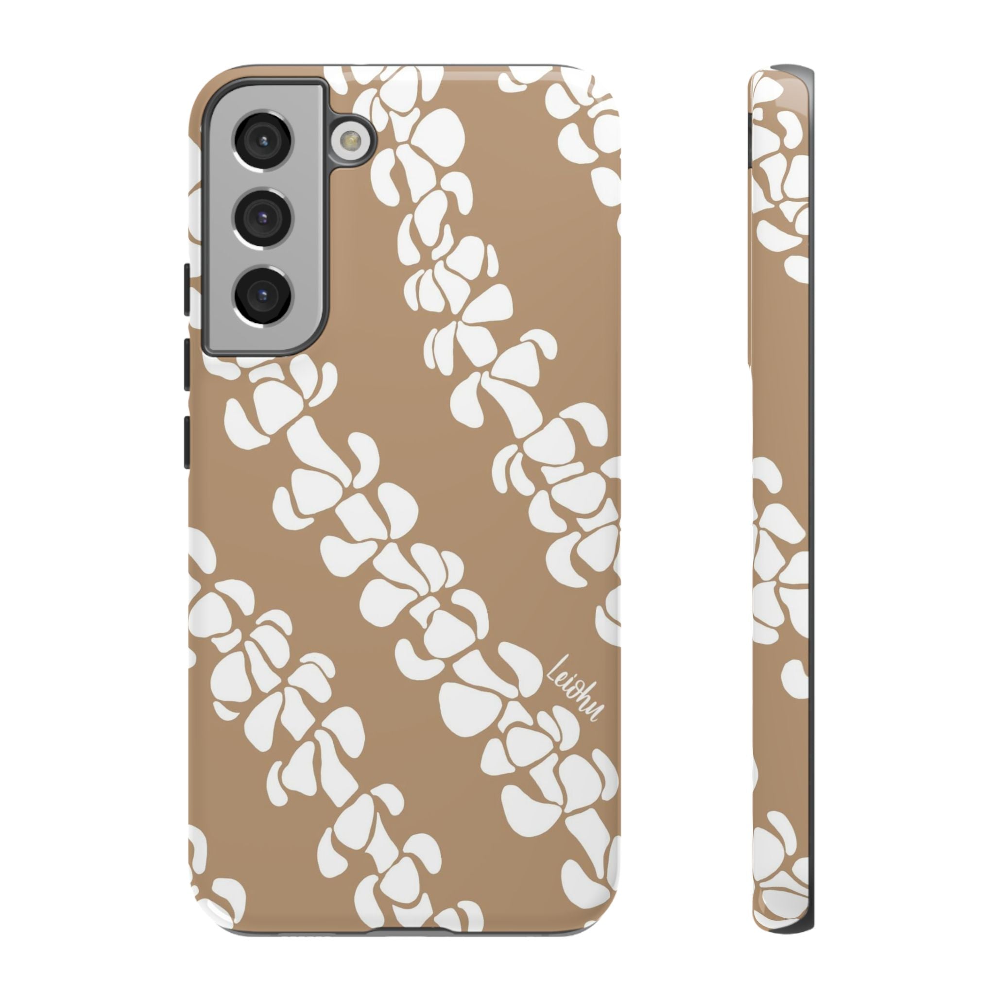 Premium Puakenikeni Tan Leather Case for Samsung Galaxy - Durable Protection with Stylish Design for Everyday Use