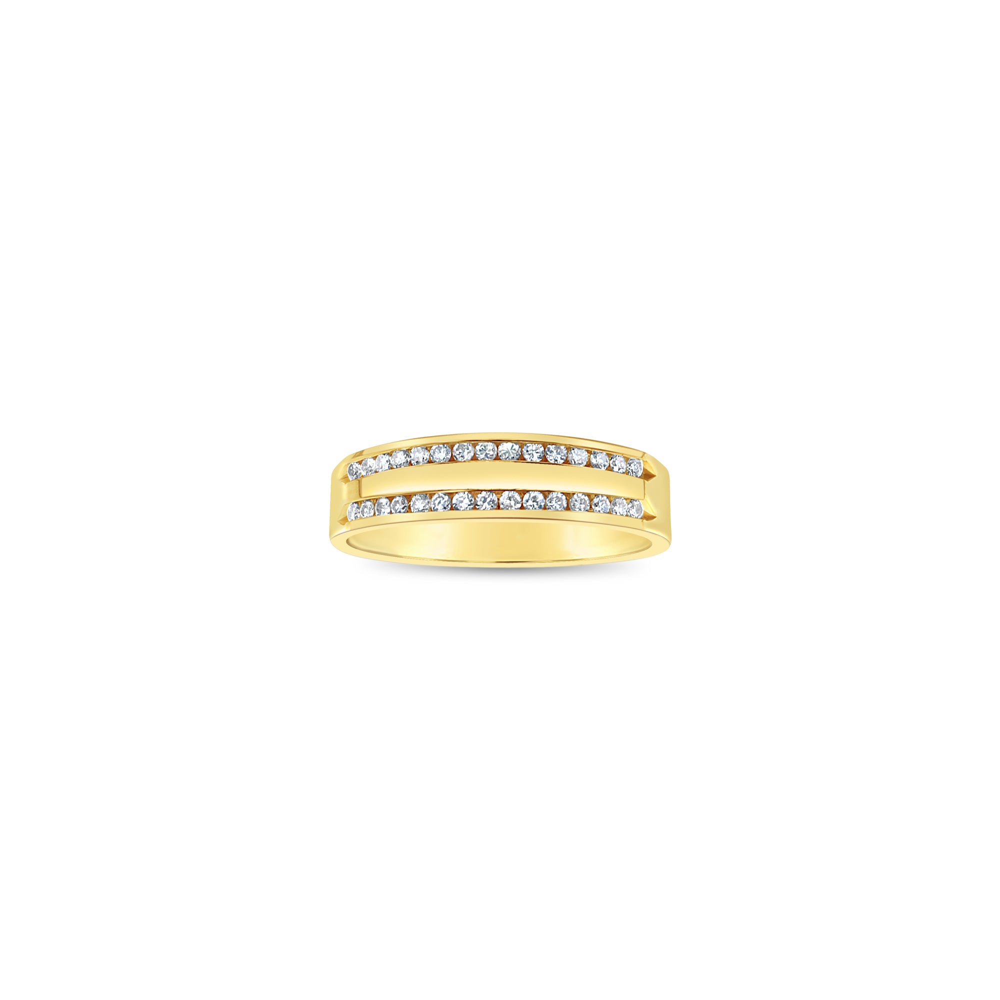 1/3 CT Double Row Round Diamond Wedding Band for Women - Elegant 14K White Gold Bridal Ring for Engagement, Anniversary & Special Occasions