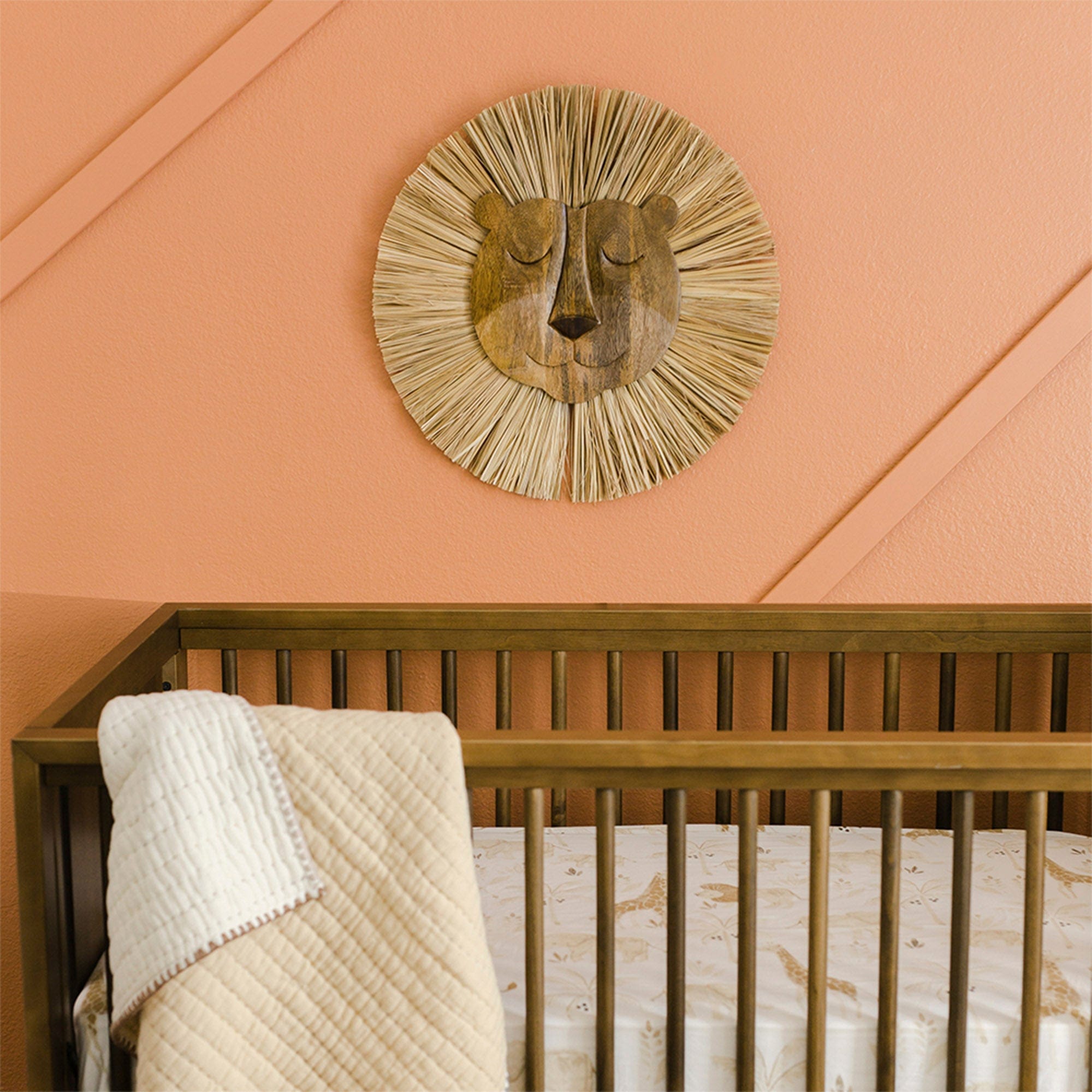 Cute Baby Lion Wall Decor for Nursery & Kids Room - 3D Animal Themed Nursery Art for Baby Shower Gifts & Jungle Theme Bedroom