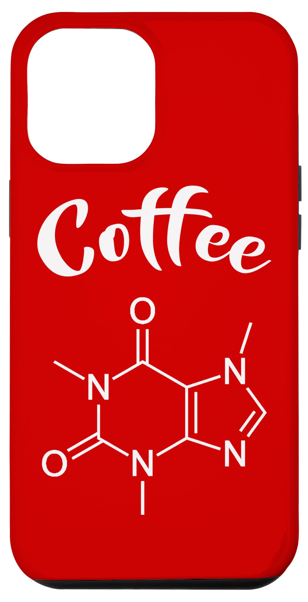 iPhone 12 Pro Max Case with Coffee Design - Caffeine Molecule Phone Cover for Coffee Lovers - Perfect for Coffee Shops, Office & Daily Use