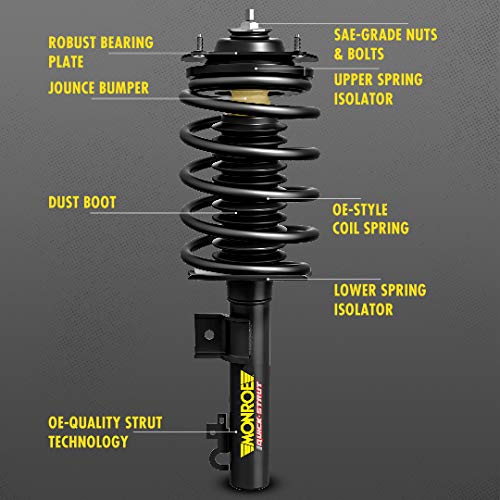 Monroe Quick-Strut 171463 Complete Strut Assembly with Coil Spring - Front or Rear Suspension Replacement for Smooth Ride - Perfect for Trucks, SUVs & Sedans
