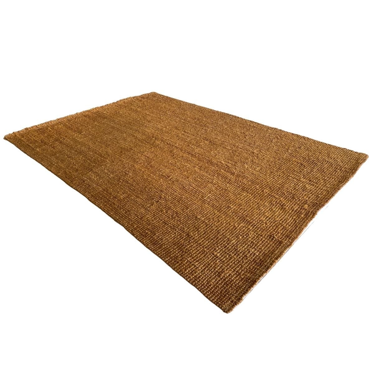 Handwoven Overdyed Braided Jute Rug - 7.9'x5.7' Natural Fiber Floor Mat for Boho Living Room, Bedroom & Nursery Decor